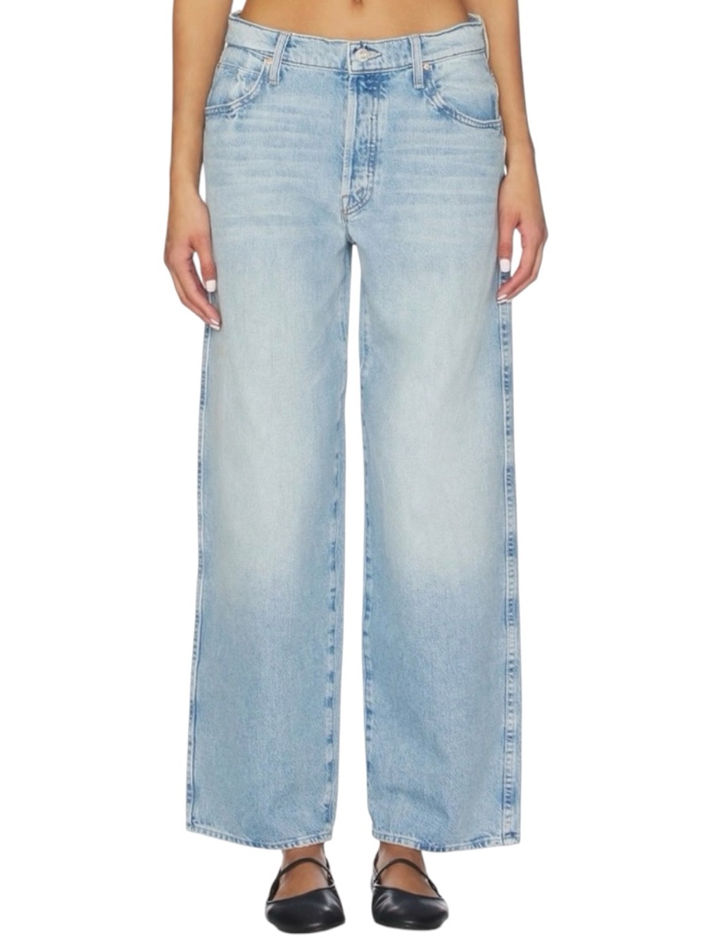MOTHER SUPERIOR Jeans Delinquent Button Nerdy This Is How I Roll Blue Size 25